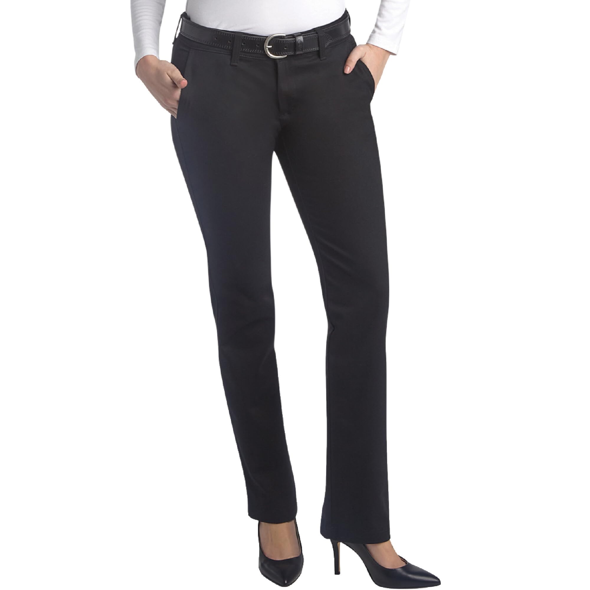 Women's Flex Twill Work Pants Straight Fit Narrow Through Hips