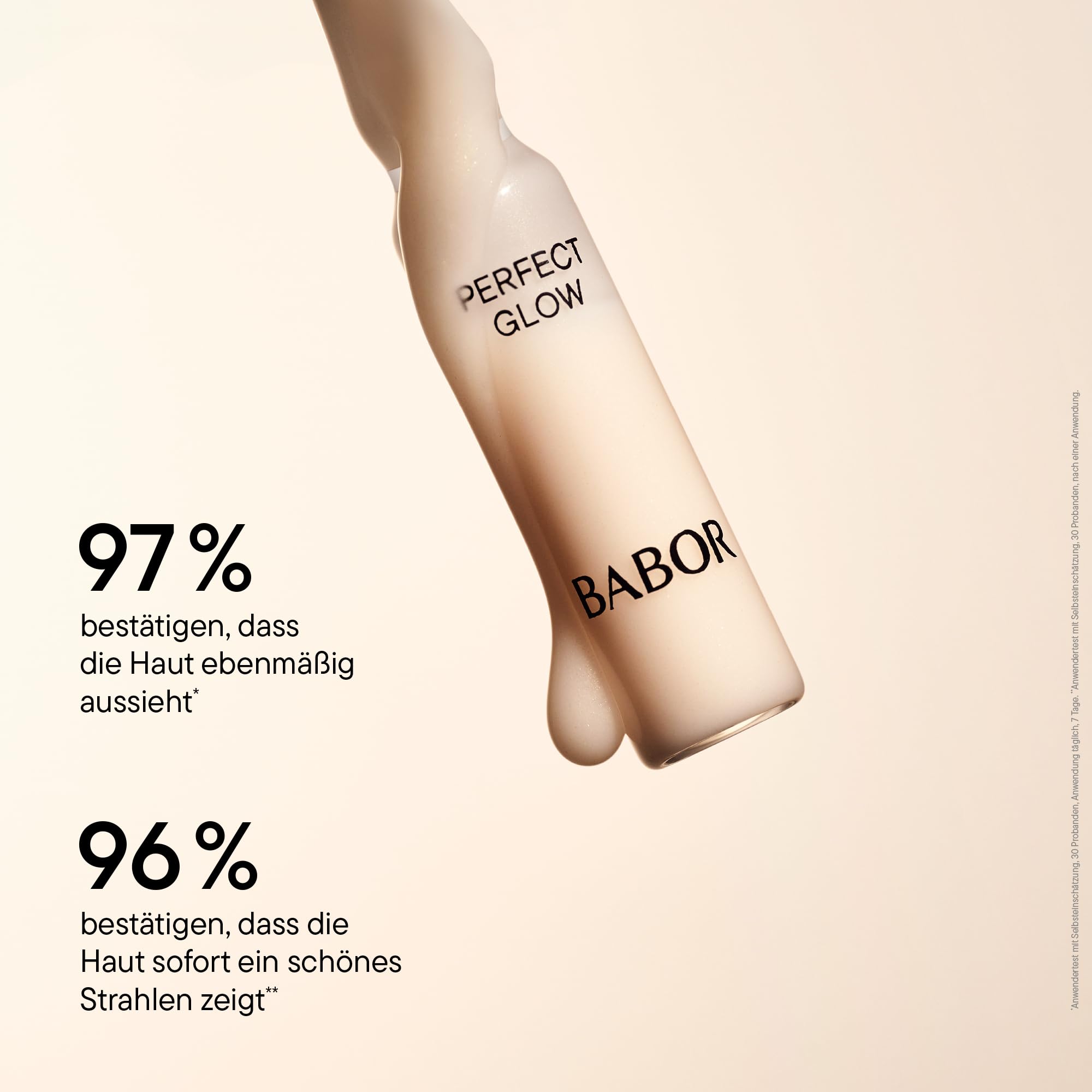 BABOR Perfect Glow, Serum Ampullen für das Gesicht, Mit Glow Pigmenten für einen strahlenden Teint, Vegane Formel, Ampoule Concentrates, 7 x 2 ml