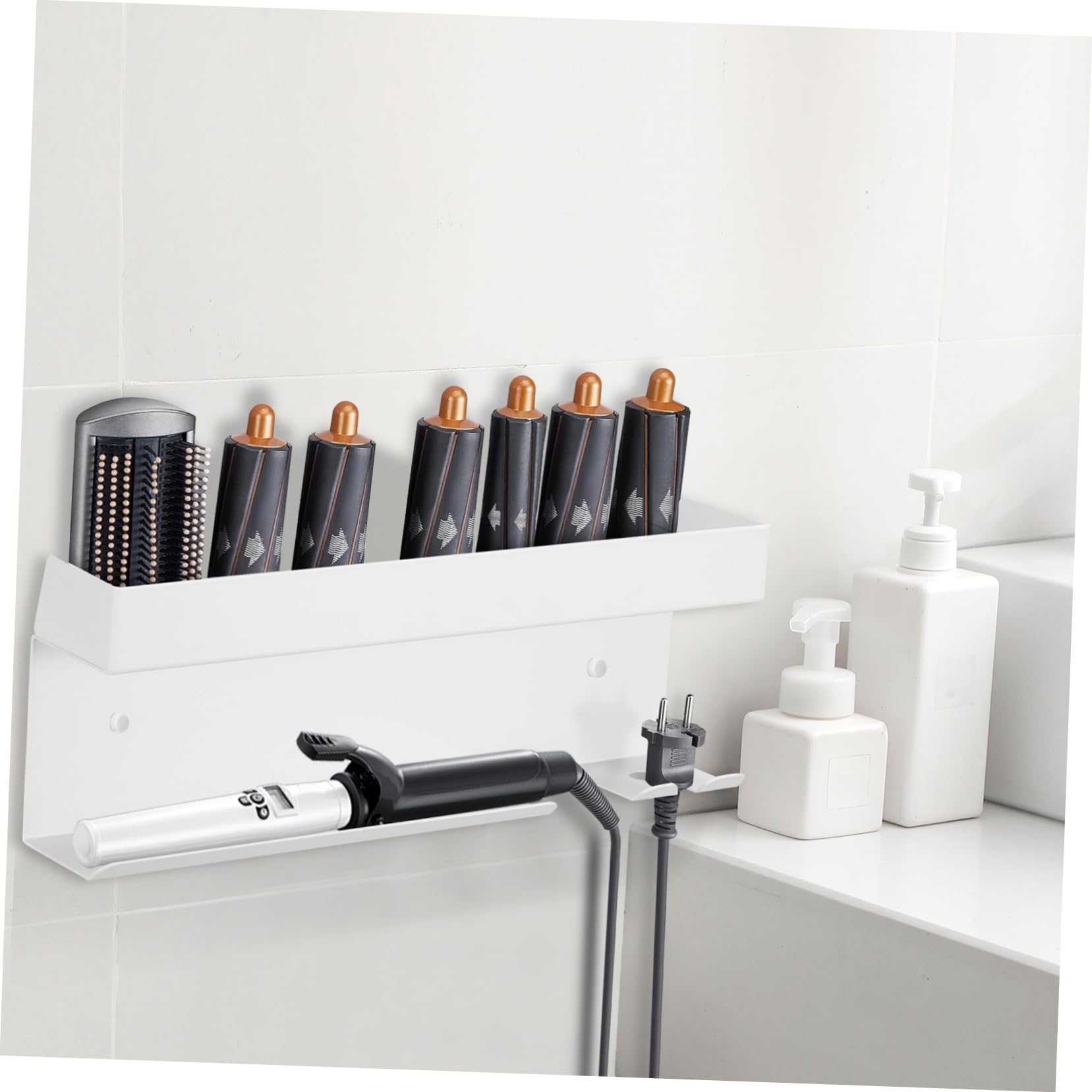 PartyKindom Föhnhalterung aus Aluminium ohne Bohren für Haarstyling Geräte