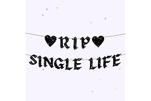 Rip Single Life Bachelorette Glitter Banner