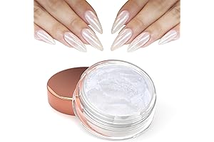 Laza White Chrome Nail Powder: Transform Your Nails into Shimmering Glazed Donuts