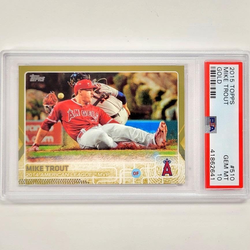 2015 Topps Mike Trout #510 Angels Card /2015 PSA 10 Gem Mint - Slabbed Baseball Cards