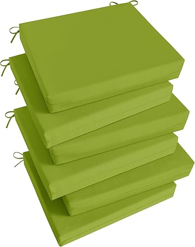 Vista 41 de Basic Beyond Juego de 4 cojines para sillas de exterior, cojines de exterior para muebles de patio, cojines resistentes al agua para sillas de patio