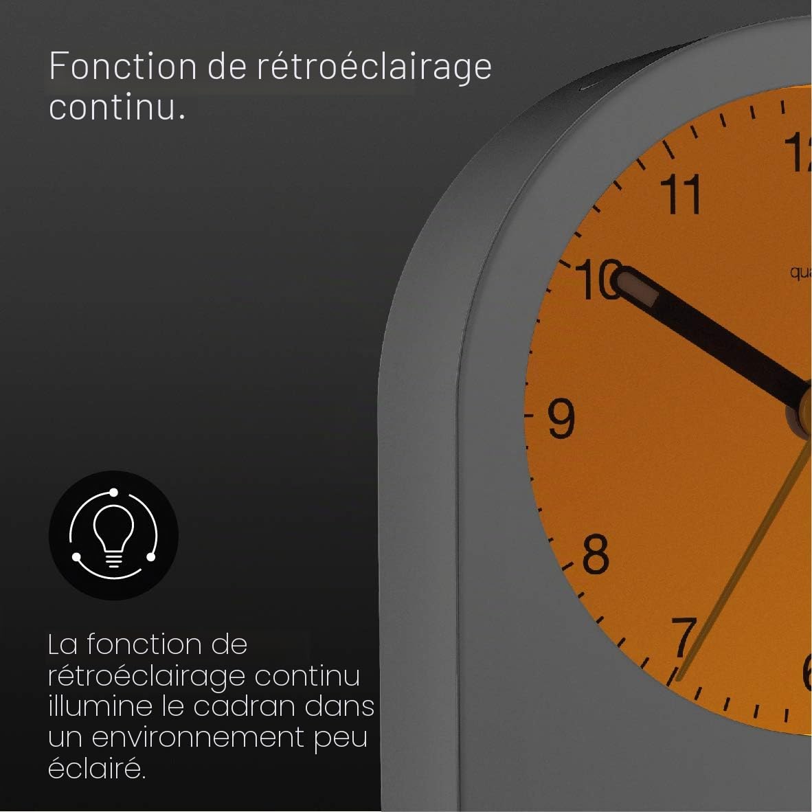 Braun Réveil analogique Classique avec répétition (Fonction Snooze) et rétroéclairage continu, Mouvement Silencieux à Quartz, bip de l’Alarme en Crescendo, Blanc, modèle BC22W.