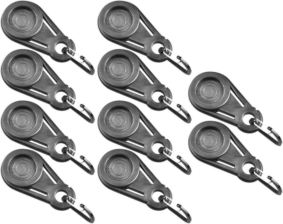 Tarp Clips Lock 10pcs Heavy Duty Lock Grip Tent Clips Clamps Tarp Grabbers Movable Snaps Clip Windproof Awning Clamp Grip for Outdoor Camping Banner Cover