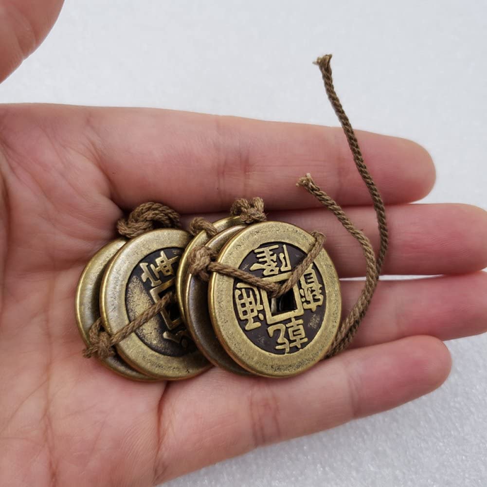 Wudaizhi Qing Dynasty Five Emperors Copper Coin Copper Coin Hemp String  Copper Coin Pendant Antique Ornaments : Amazon.co.uk: Toys & Games