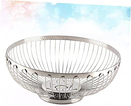 Miniatura 6 de Cabilock Cesta de frutas Soporte de cesta de lavado de verduras Cesta de drenaje Tazón de fruta negra Decorativo Snack Bowl Metal Fruit Holder