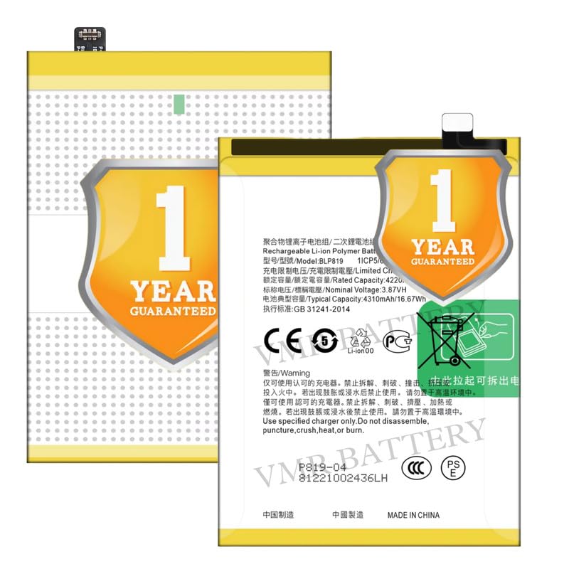 Image of Original BLP819 Battery Compatible for Oppo F19 Pro+ 5G (CPH2213) | Oppo Reno 5 4G (CPH2159) | Oppo Reno 6 4G (CPH2235) | Oppo Reno 6Z 5G (CPH2237) - (4310mAh) - 1 Year Warranty K7