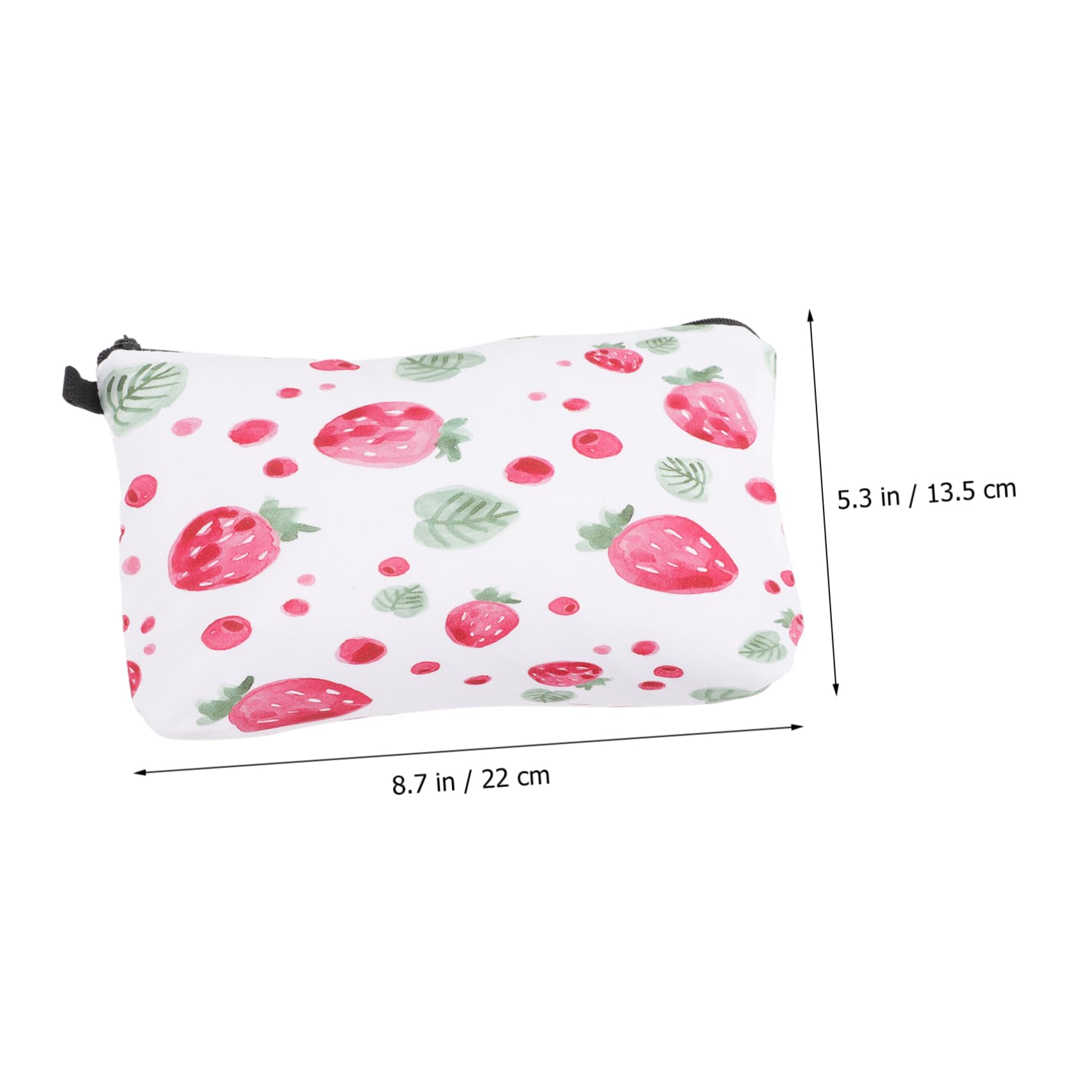 Beaupretty Lot De 5 Trousses De Maquillage pour Filles avec Rouleau De Pinceaux Motif Fraise Tendance Fermeture Éclair Trousse De Toilette 2 Pièces X 5