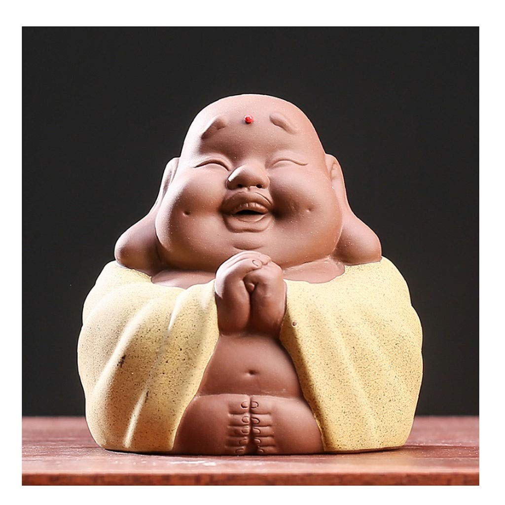 陶器製 笑う仏像 約20cm Amazon.co.jp: 仏像かわいい笑う仏像ティールームの装飾品小さな彫刻