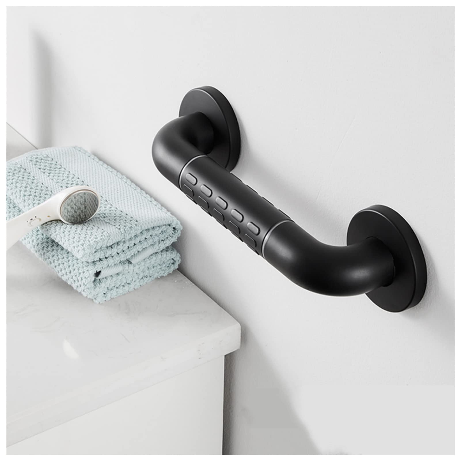Barra de Agarre para Baño Barandilla de Bañera de Nylon Antideslizante de Acero Inoxidable con Círculos Luminosos Barras de Agarre de Seguridad para Ducha Manija de Inodoro para Personas Mayores Disc