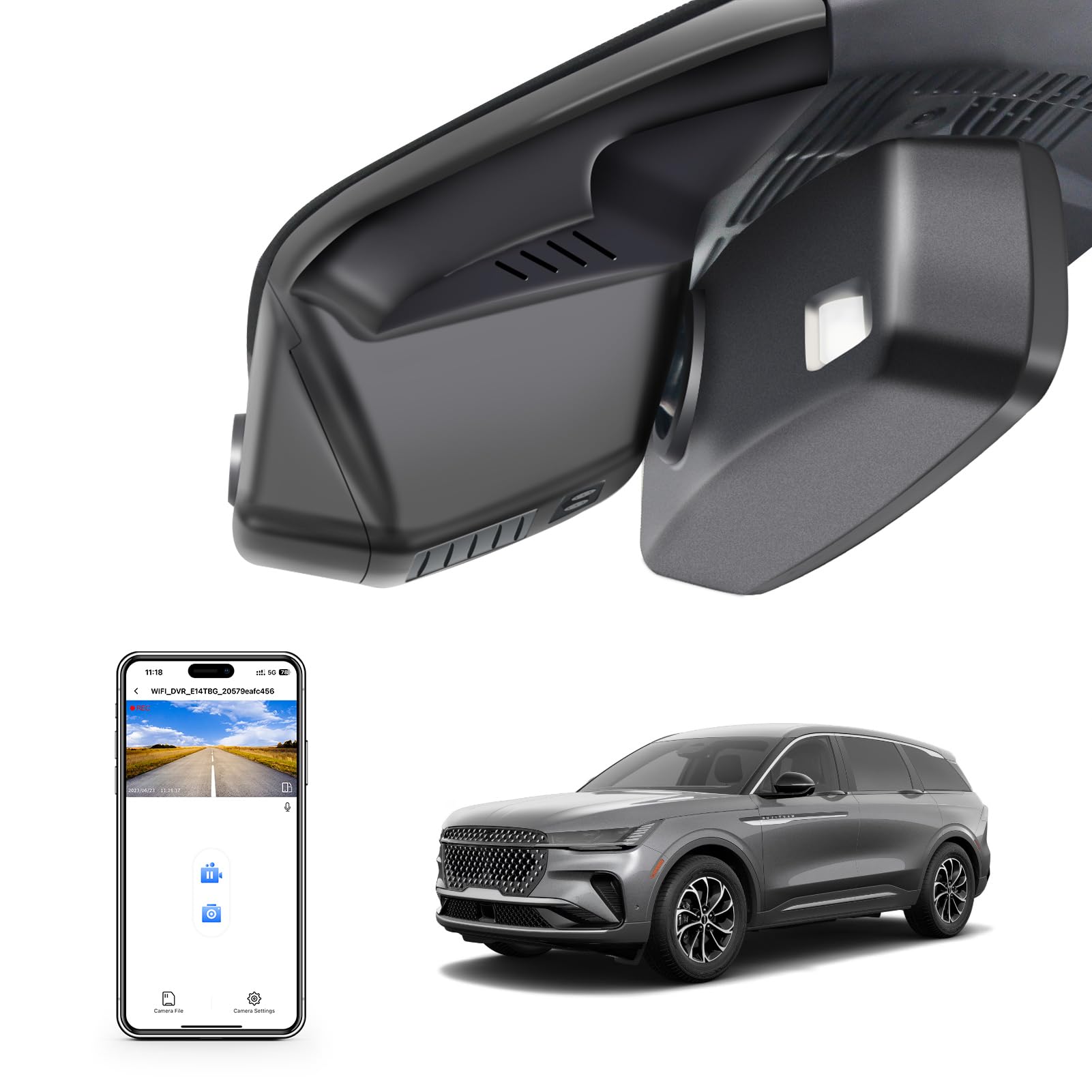 Mangoal 4K Dash Cam fit for Ford Lincoln Nautilus Gen2 CDX707 2024 2025 2026 UHD 2160P Video WiFi