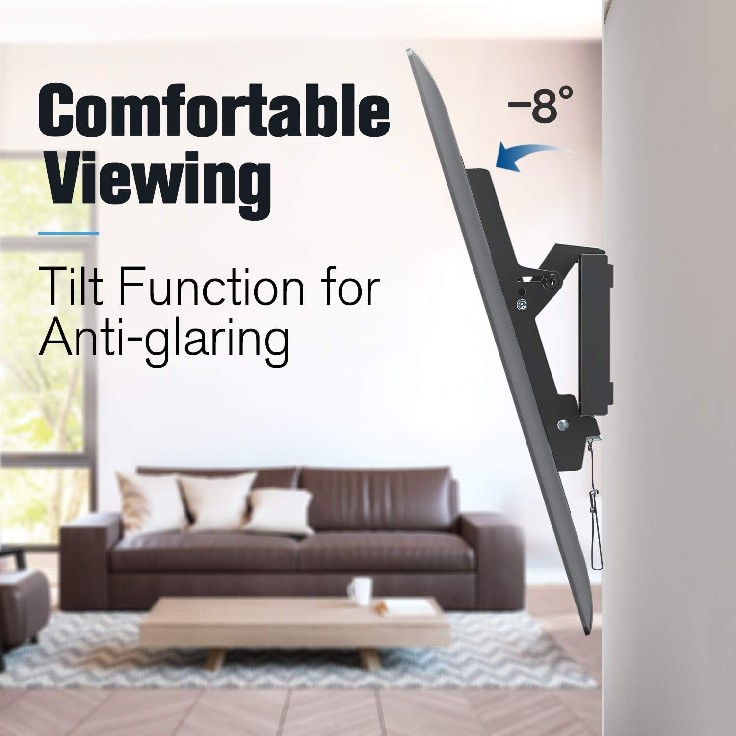 Mounting Dream MD2380-24K Full Motion TV Wall Mount with Swivel and Tilt for 26-55 inch TV, VESA 400x400mm and MD2268-LK Tilt TV Wall Mount for 37-70 Inch TV, VESA 600x400mm 132lbs.