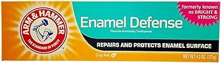 ARM & HAMMER Enamel Defense Fluoride Anticavity Toothpaste, Crispy Mint, 4.3 oz (Pack of 5)