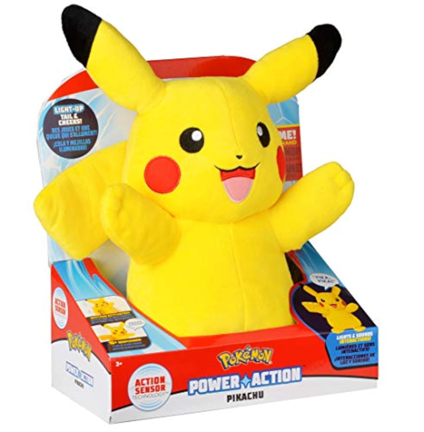 Pokémon- Plush Toys, Color Peluche destacado - Pikachu, Medium (Jazwarez 97834)
