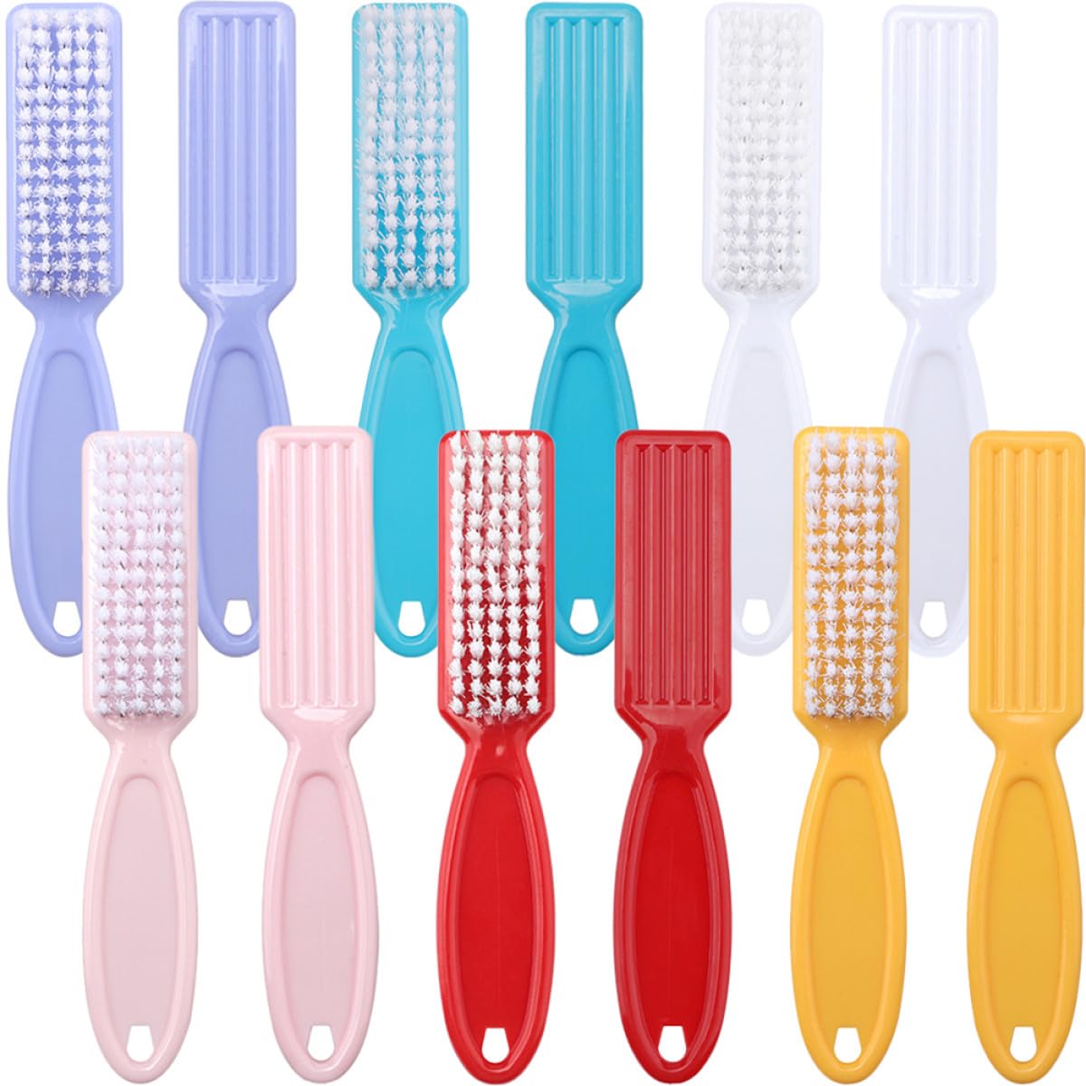 Spazzola per Unghie 24 Pezzi in Plastica Resistente, Facile da Conservare e Non Graffia la Pelle, la Pulizia in Cucina e Lavelli Colore Casuale
