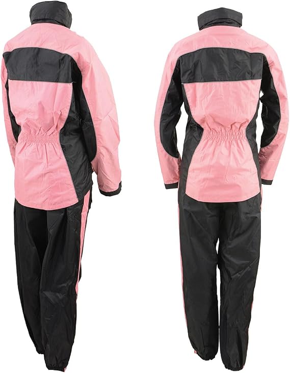 Milwaukee Leather Women's Motorcycle Hooded Water-Resistant Rain Suit for Outdoors