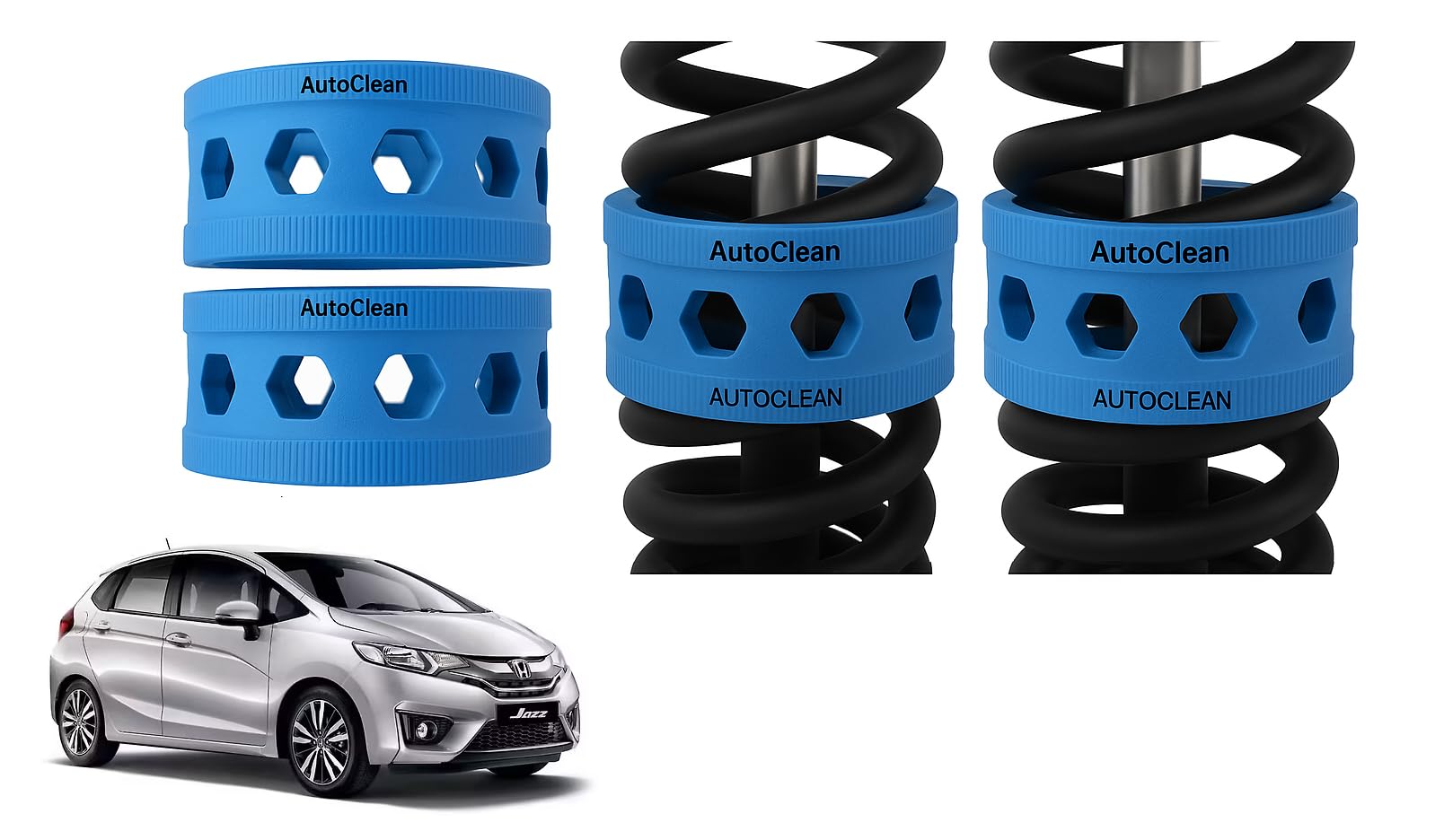 Autoclean Front Coil Spring Rubber Buffer Kit for Jazz | Size B | Increases Car Height, Shock Absorber & Suspension Stabilizer Cushioner-picture-11