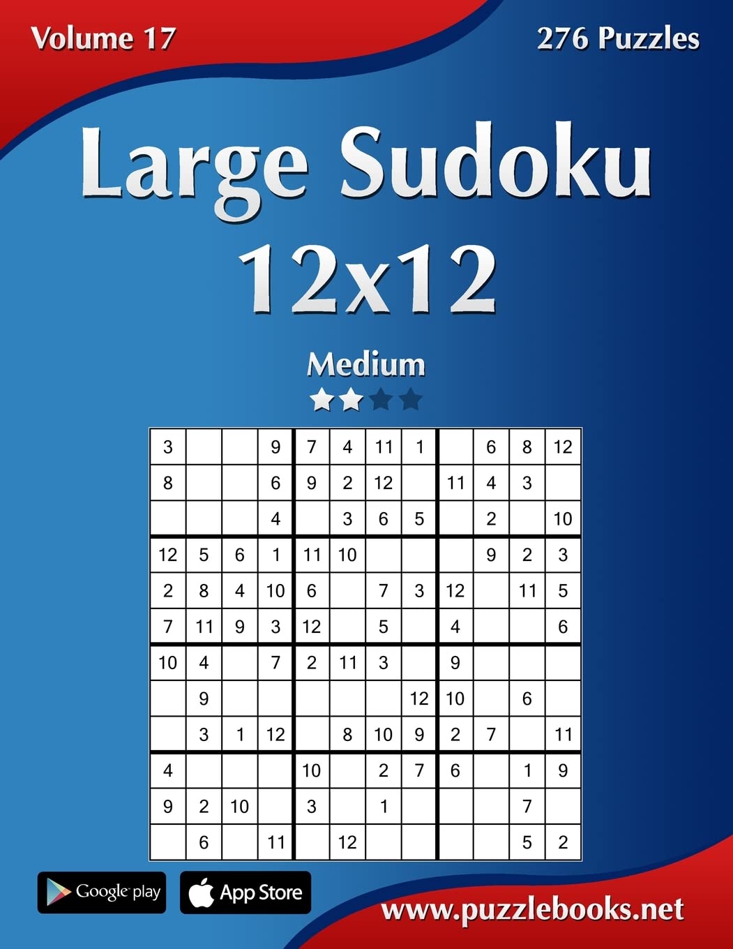 Large Sudoku 12x12 - Medium - Volume 17 - 276 Puzzles