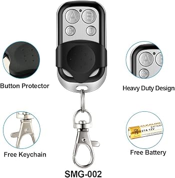 DieseRC 3pcs 433.92Mhz Fixed Code Clone Remote Control Keychain RF Transmitter Only for Fixed Code Remote Control, Not for Rolling Code