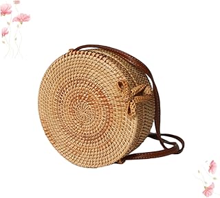 Bolsa Feminina Bolsa Feminina Bolsa Crossbody Pequena Bolsa De Vime Redonda Tecida À Mão Bolsa De Ombro De Palha Bolsa Feita À Mão Bolsas De Malha Bolsa De Vime Bolsa De Praia
