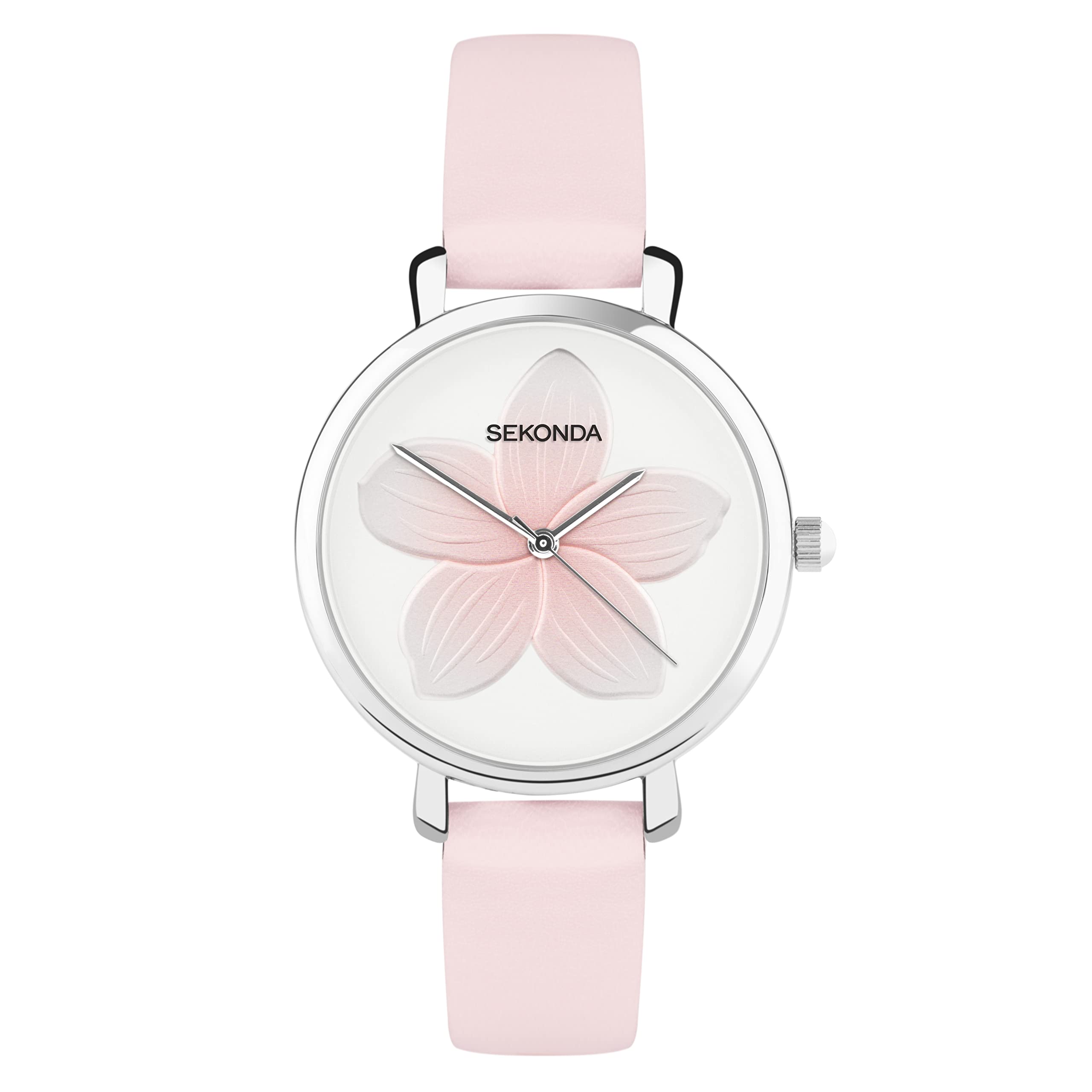 Sekonda Frangipani damski zegarek kwarcowy 39 mm w kolorze białym z wyświetlaczem analogowym i paskiem PU