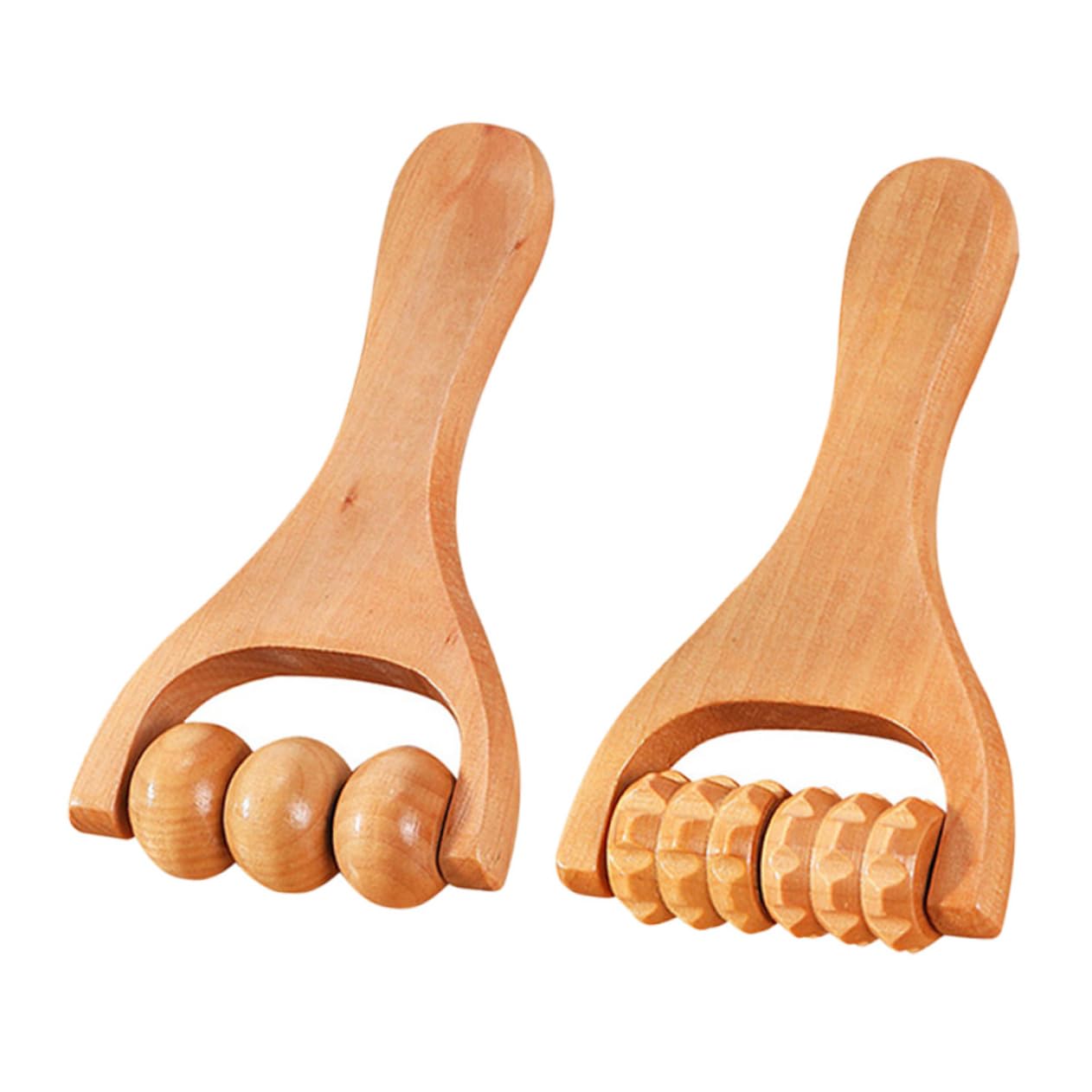 CALLARON 5 Series Herramientas De Masaje De Manos Amasar Masajistas Masajeador Portátil Musculatura Herramienta De Masaje Rodillo Para Músculos Tejido Profundo De Madera 2 Piezas X 5