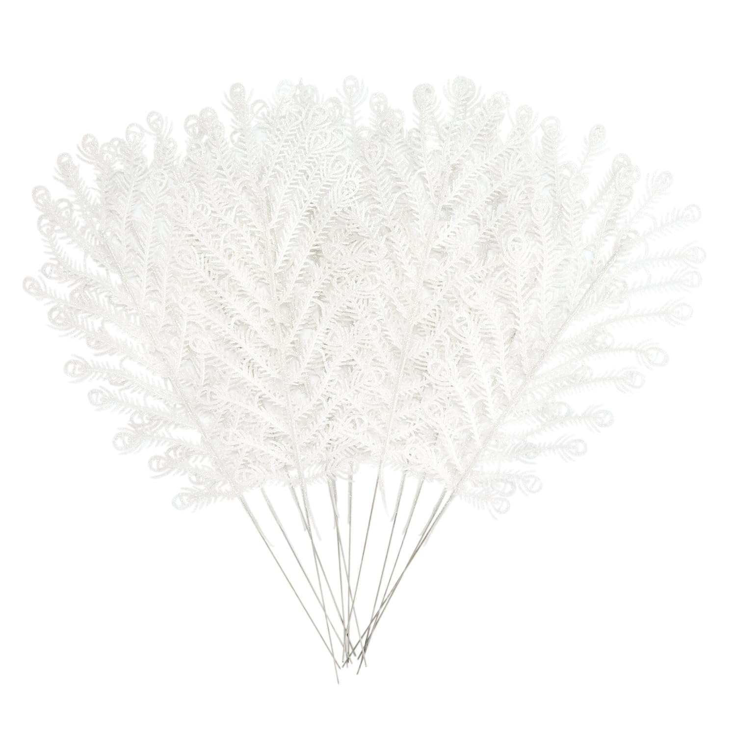 Kunjocy 12 Pcs Christmas Glitter Leaves - Image 3
