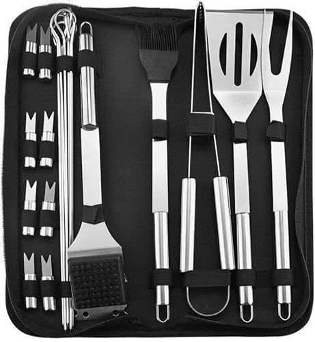 20 Pcs Stainless Steel Braai Utensils Tool
