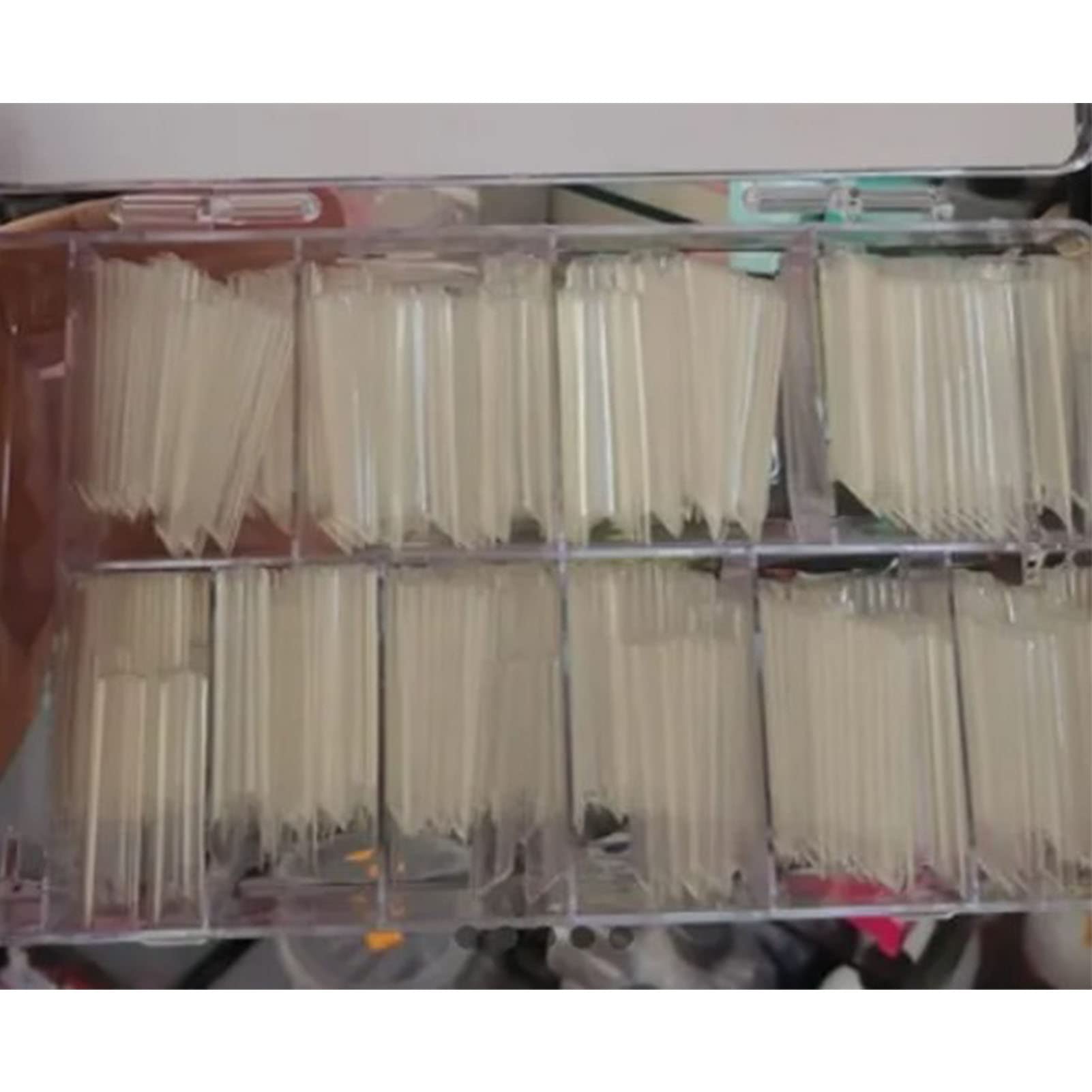 Clous à Ongles Coffret Transparent 500 Pièces Faux Ongles