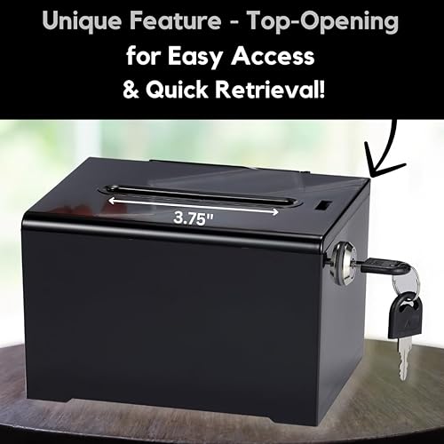 Miniatura 3 de Adir - Caja de sugerencias con ranura y candado, caja de donación acrílica para recaudación de fondos, caja de dibujo para rifa, caja de recaudación