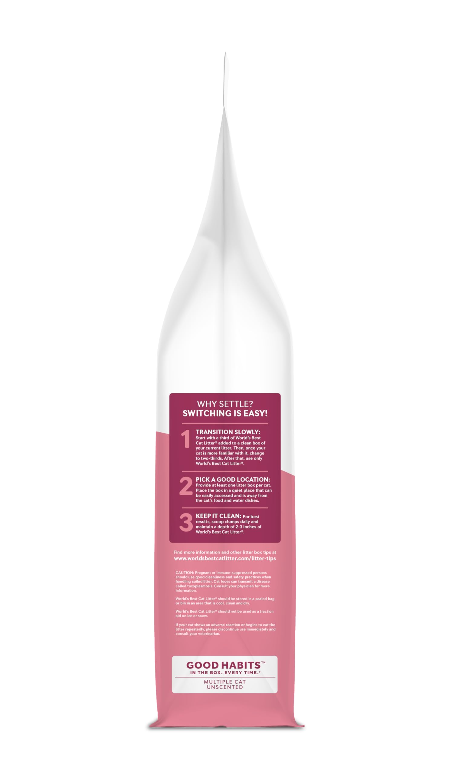 WORLD'S BEST CAT LITTER Good Habits Cat Attract Litter | Atrayente natural a base de plantas | Arena de maíz desechable | Control de olores sin perfume | Bajo seguimiento y ligero | Bolsa de 32 libras