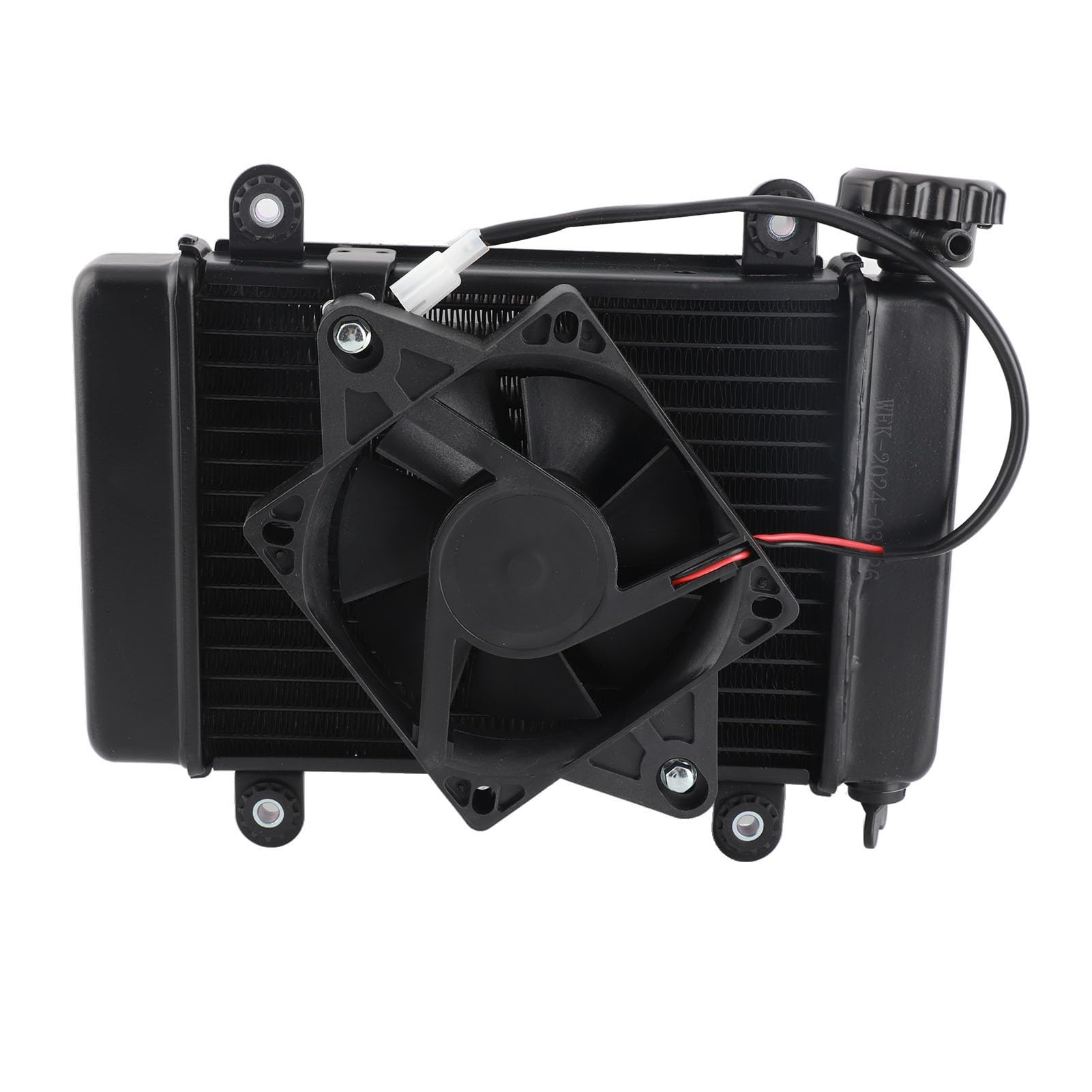 Motocicleta del Ventilador de radiador, Enfriador del radiador enfriado por Agua con Ventilador 2 Pin 270 mm para 150cc 250cc Quad ATV 4 Ruedas Kart Buggy UTV Cooler
