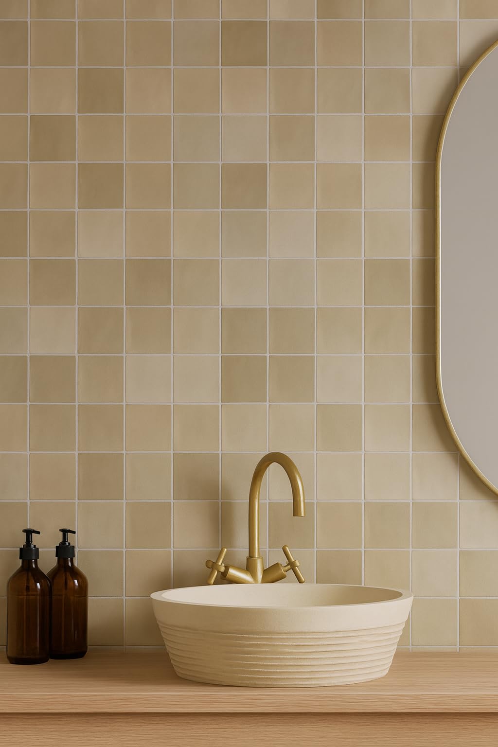 Azulejo de cerámica monocción Blanco brillo de 15x15 (BEIGE)