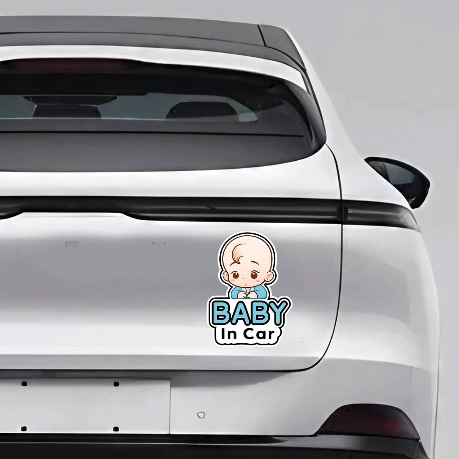 2Pcs Baby on Board Car Sticker, 19cm/7.48in * 13.7cm/5.39in Safety Car Sign, Removable Safety Sticker - Image 3