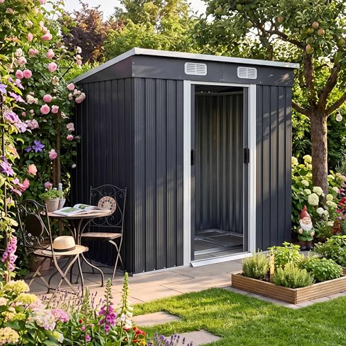 Gardebruk® L Metall Gerätehaus 200x125x180cm mit Fundament