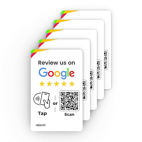Google Review Tap Card (5-Pack) - Boost Reviews w/Reusable Google