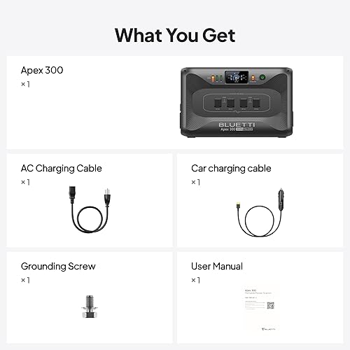 Miniatura 8 de BLUETTI Apex 300 - Estación de energía portátil, generador solar de 2764.8 Wh con batería de reserva con 6 salidas de CA de 3840 W (sobretensión de