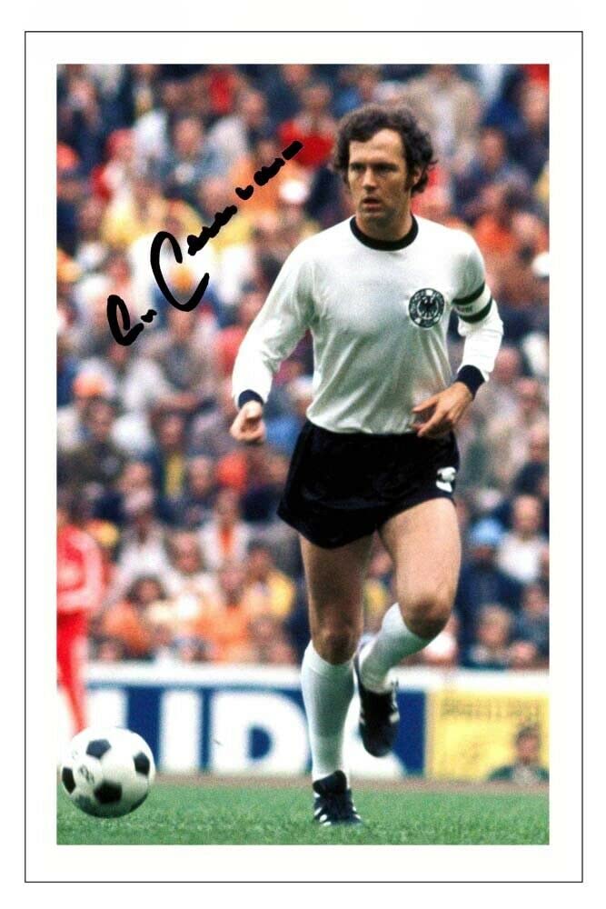 FRANZ BECKENBAUER * signé * autocollant équipe nationale DFB Allemagne