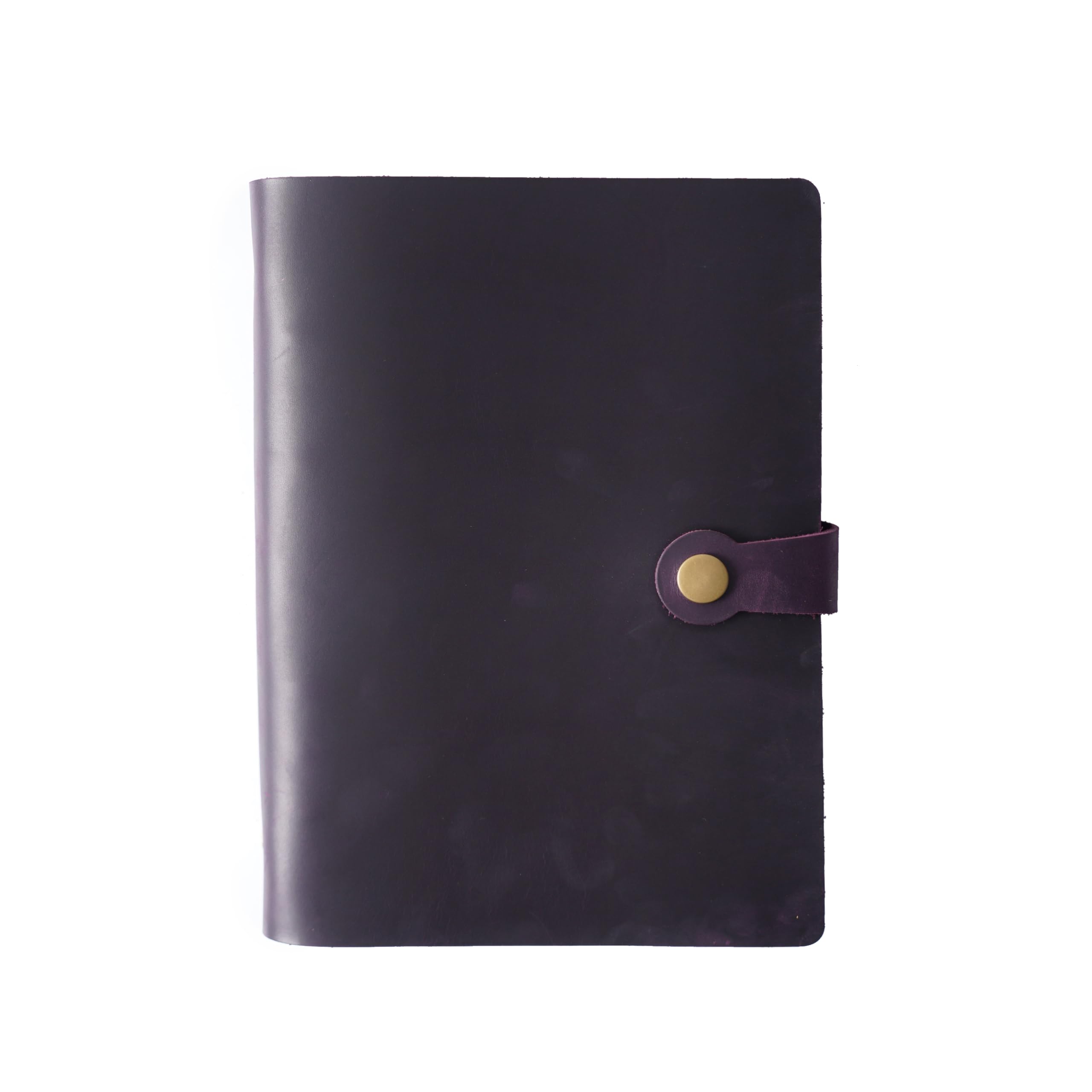 Taccuino da viaggio in pelle, formato A5, ricaricabile, con 6 anelli, organizer per appunti, diario vintage per scrittore/lavoro, regalo personale/aziendale, viola