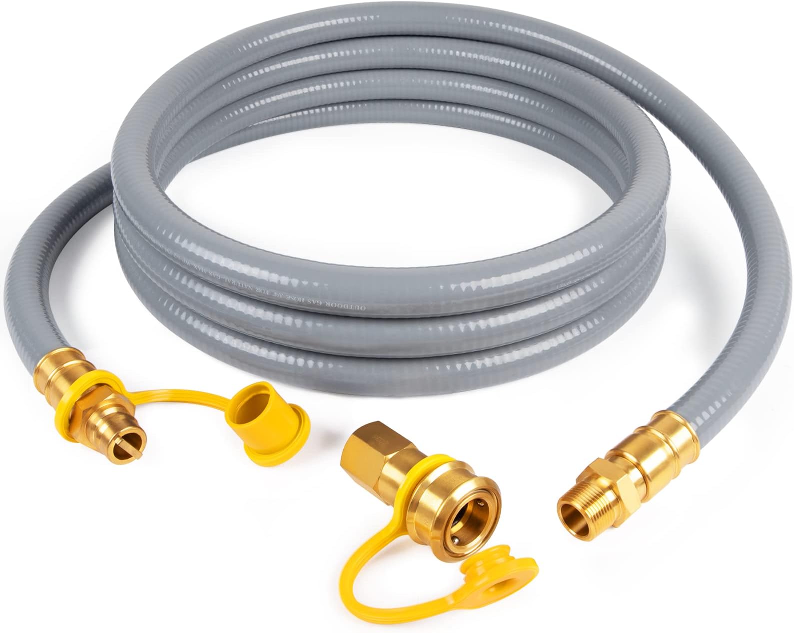 SHINESTAR 15 FT 3/4-Inch Natural Gas Hose with Quick Connect Fitting, Propane to Natural Gas Conversion Kit for Construction Heaters and More NG Appliance