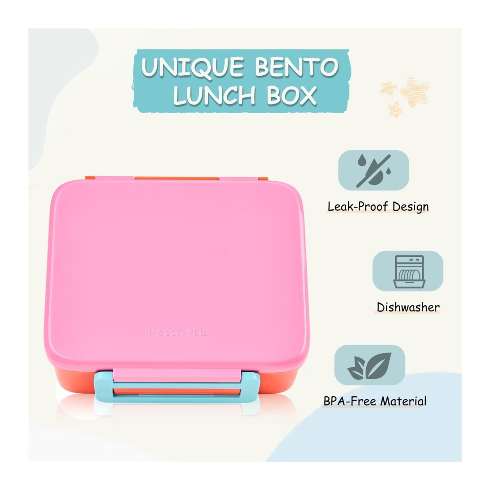 Fiambrera Bento For Niños Con Termo De Sopa De 8 Oz A Prueba De Fugas