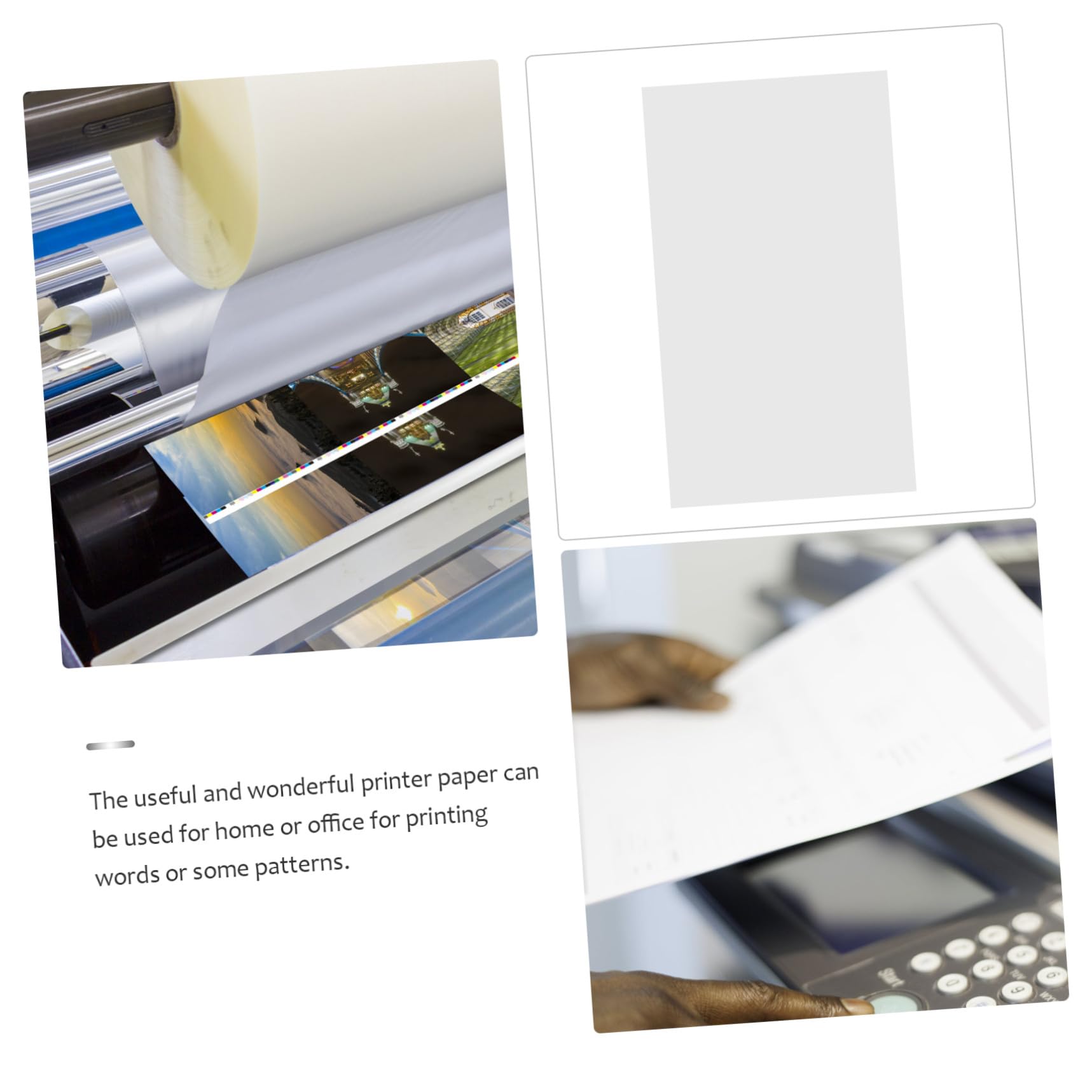 500 Blatt Weißes Bastelpapier und Papier zum Bedrucken Dickes Papier für Bastelarbeiten Multifunktionspapier für Büro und Scrapbooking