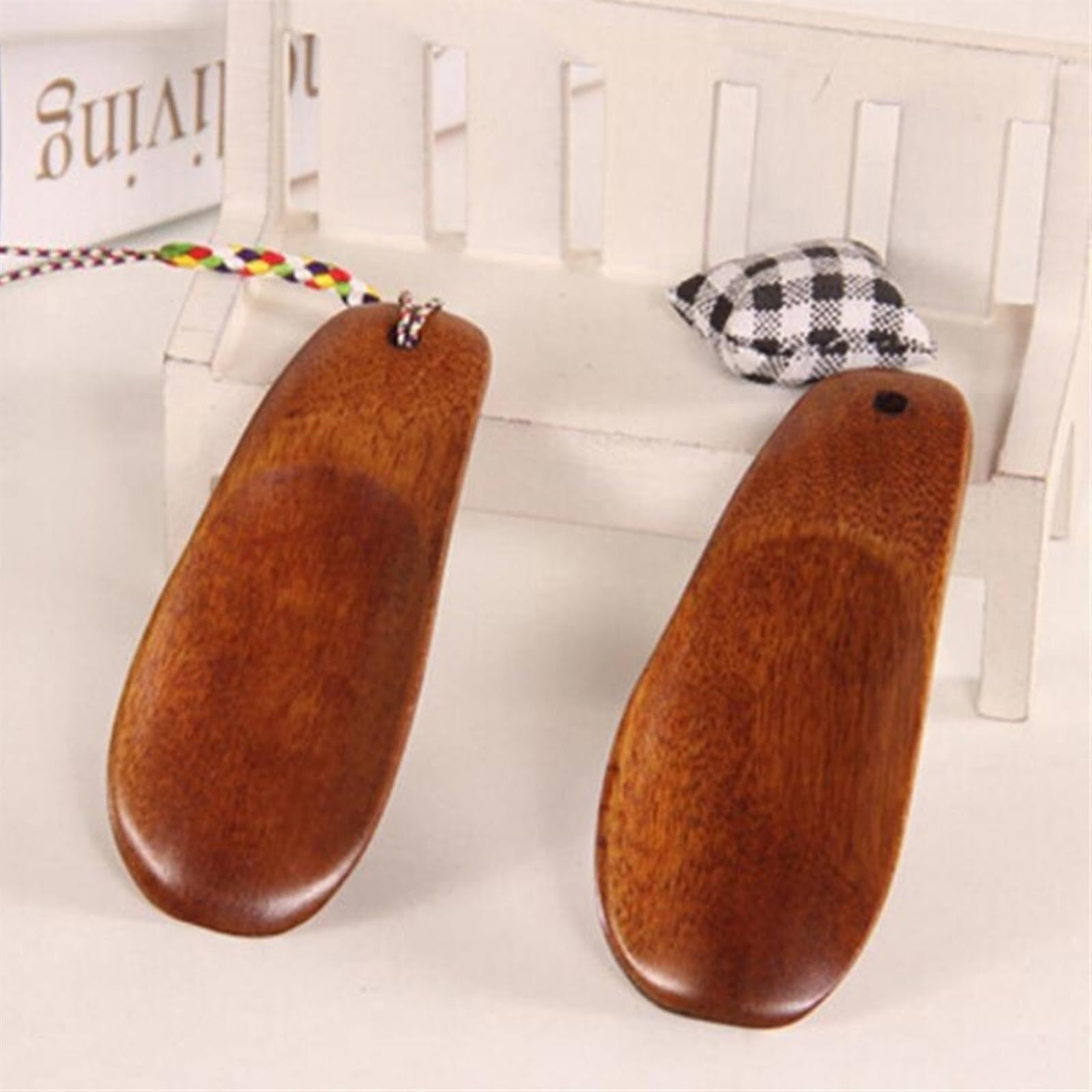 Calzador de madera, calzador de madera, calzador de madera, portátil, artesanal, mango largo, elevador de zapatos, accesorios para zapatos, calzador, cuchara para zapatos para personas mayores,