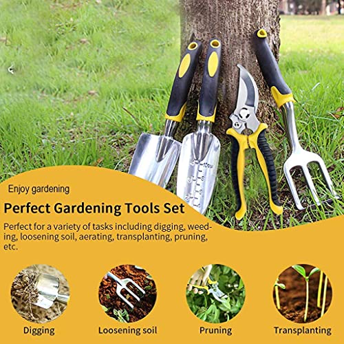 Image of BOSCO Greenkeeper Gardening Tool Kit - 5 Pcs Garden Tools Set with Hand Trowel, Hand Fork, Pruner Shears & Protective Gloves - Durable Gardening Tools for Home Garden