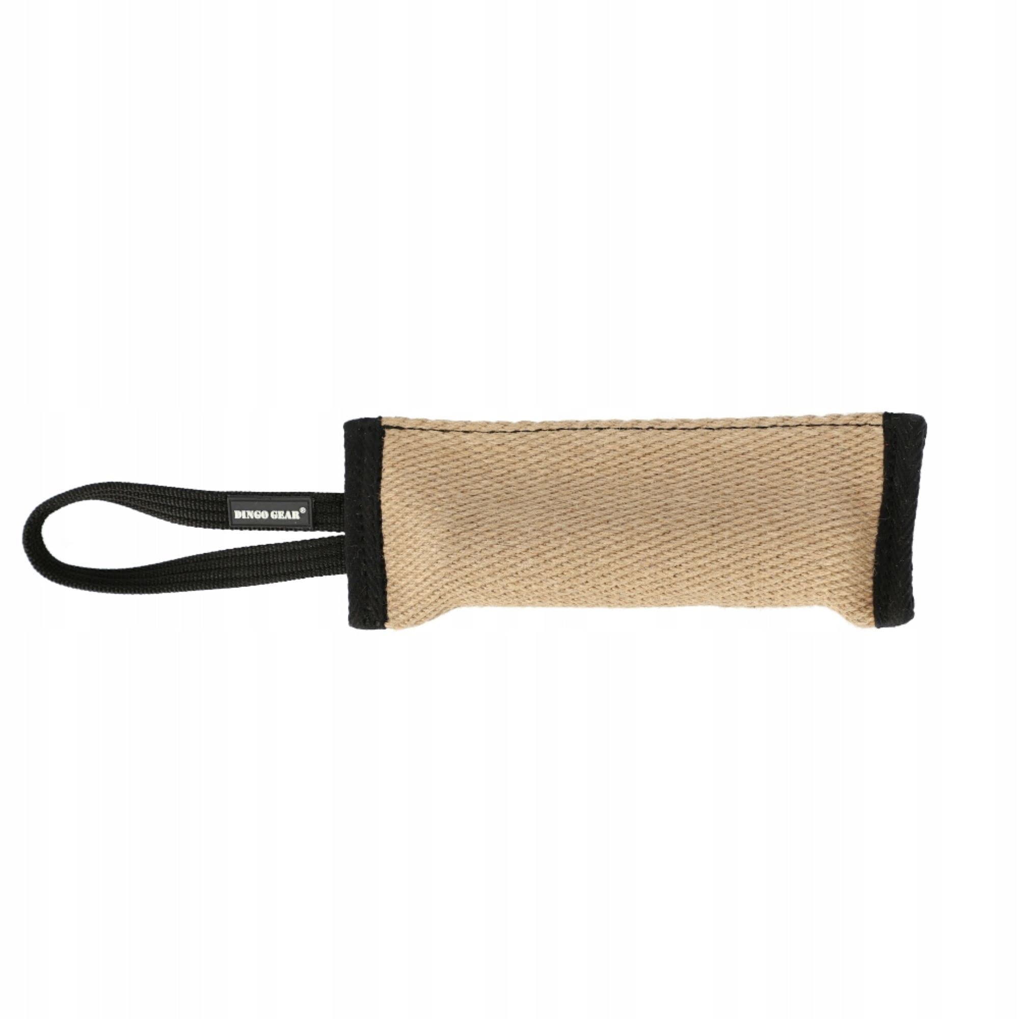 Dingo Gear Beisswurst Quietsch aus Jute mit Griff, 6x26 cm | Zerrspielzeug, Natur, Apport Training, S00356
