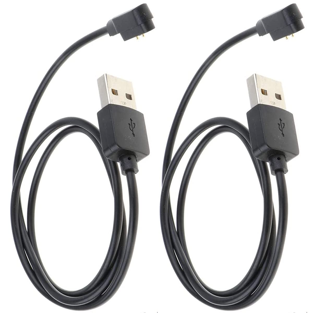 YikkoYikko 2pcs Smart Watch Charger, Portable Magnetic Charging Station Dock with USB Charging Cable, Replacement Charging Cable for 4.0mm 2-Pin Devices