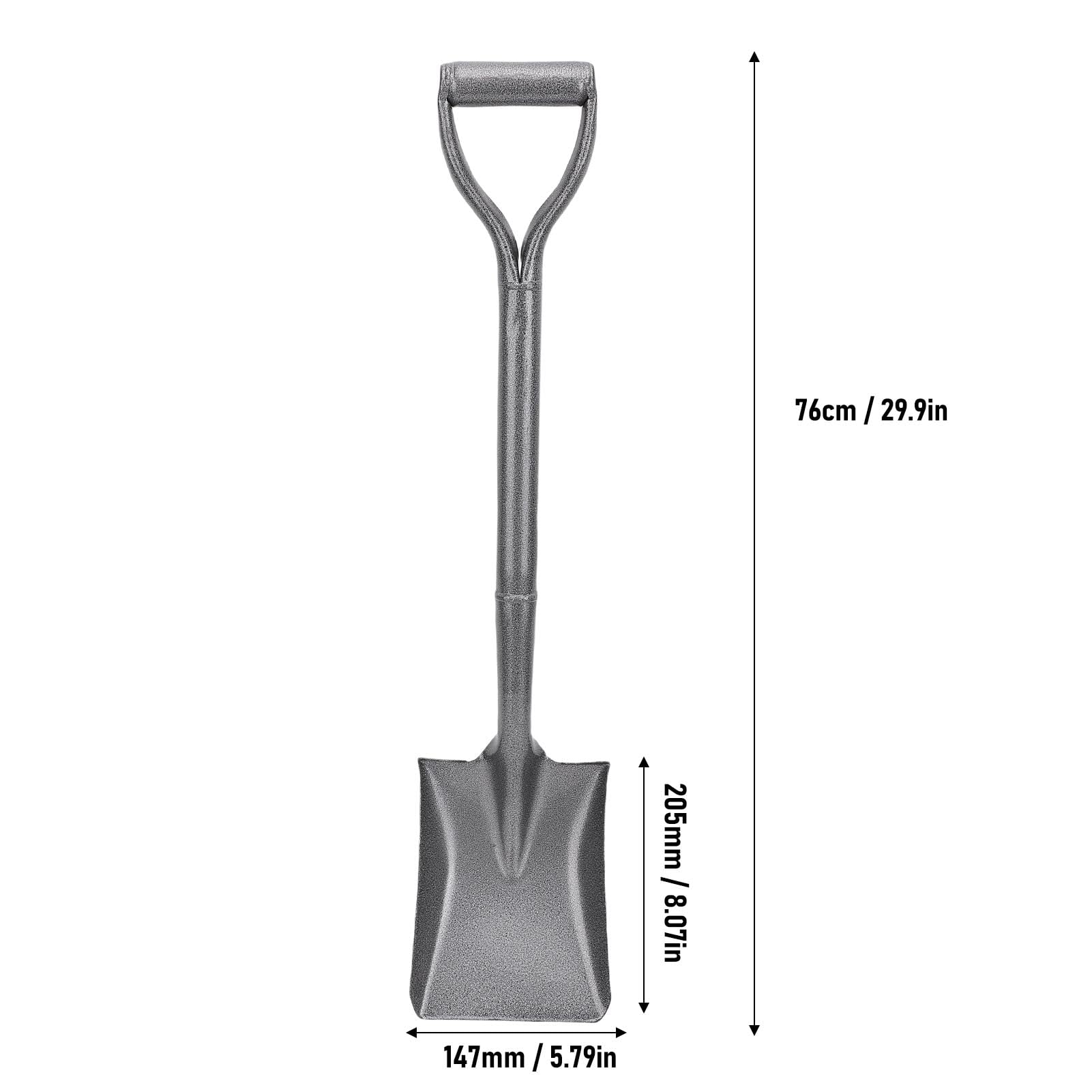 Całkowicie metalowa łopata do kopania ogrodnictwa sadzenie mała łopata łopata krótki okrągły uchwyt w kształcie litery D Mn stal 76cm