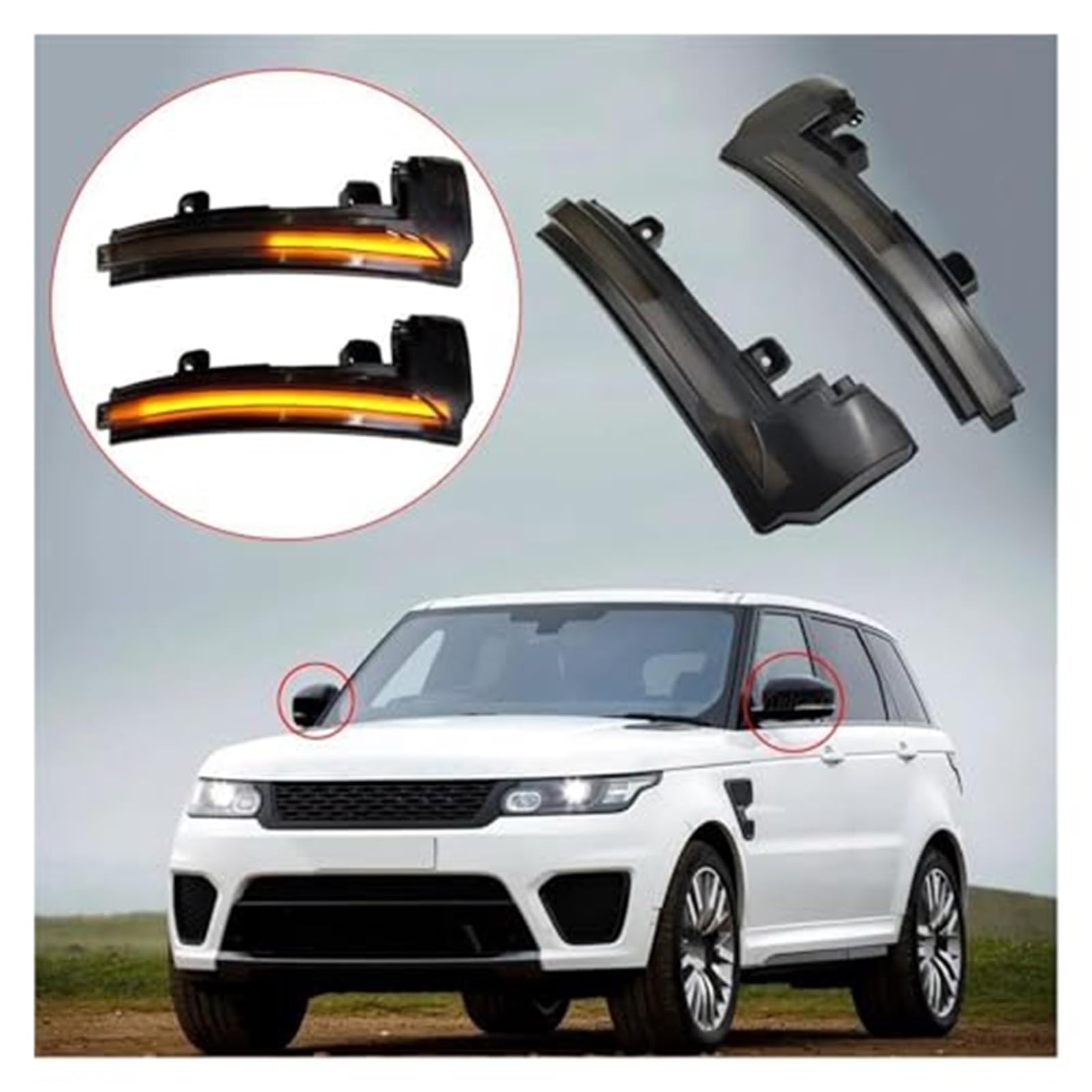 Dla Land Rovera, dla LR4, dla Discovery, dla Range Rovera, dla sportu, dla Evoque, dla MK IV Dynamiczny migacz LED Lampa kierunkowskazu Światło kierunkowskazu samochodowego
