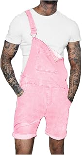 Amazon.co.uk: Men's Dungarees - Pink 